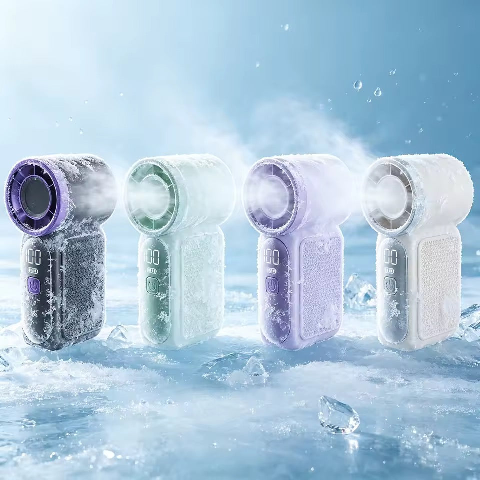 ❄️ Mini Ventilateur Portable Rechargeable USB – Écran LED, 100 Vitesses, Ultra Puissant